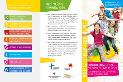 "Kinder brauchen Wurzeln und Flügel" Flyer für den RU in der Grundschule