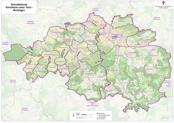 Zuständigkeit der Schuldekanin für Kirchheim unter Teck • Nürtingen
